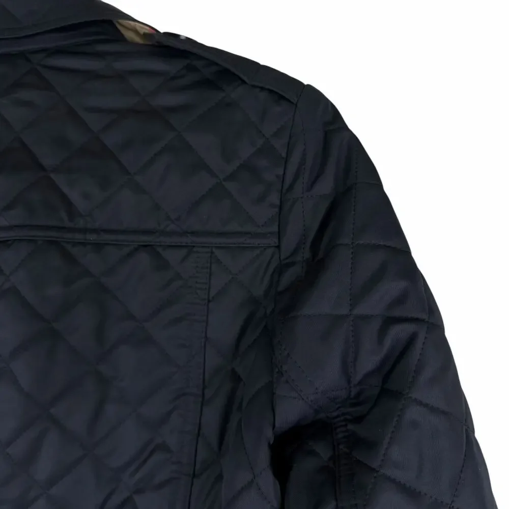 Burberry Ashurst Diamond Quilted Jacket Check Lining Dark Blue Size XS - Picture 10 of 14